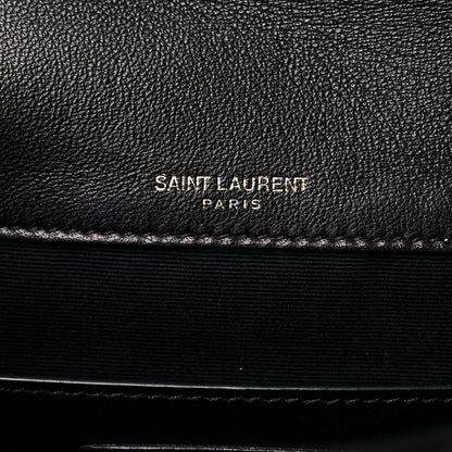 Saint Laurent Lambskin Matelasse Monogram Baby Niki Chain Satchel Black 6 of 12