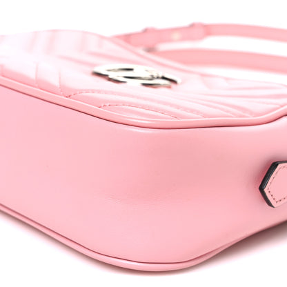 Gucci Calfskin Matelasse Small GG Marmont Camera Bag  Wild Rose 10 of 10