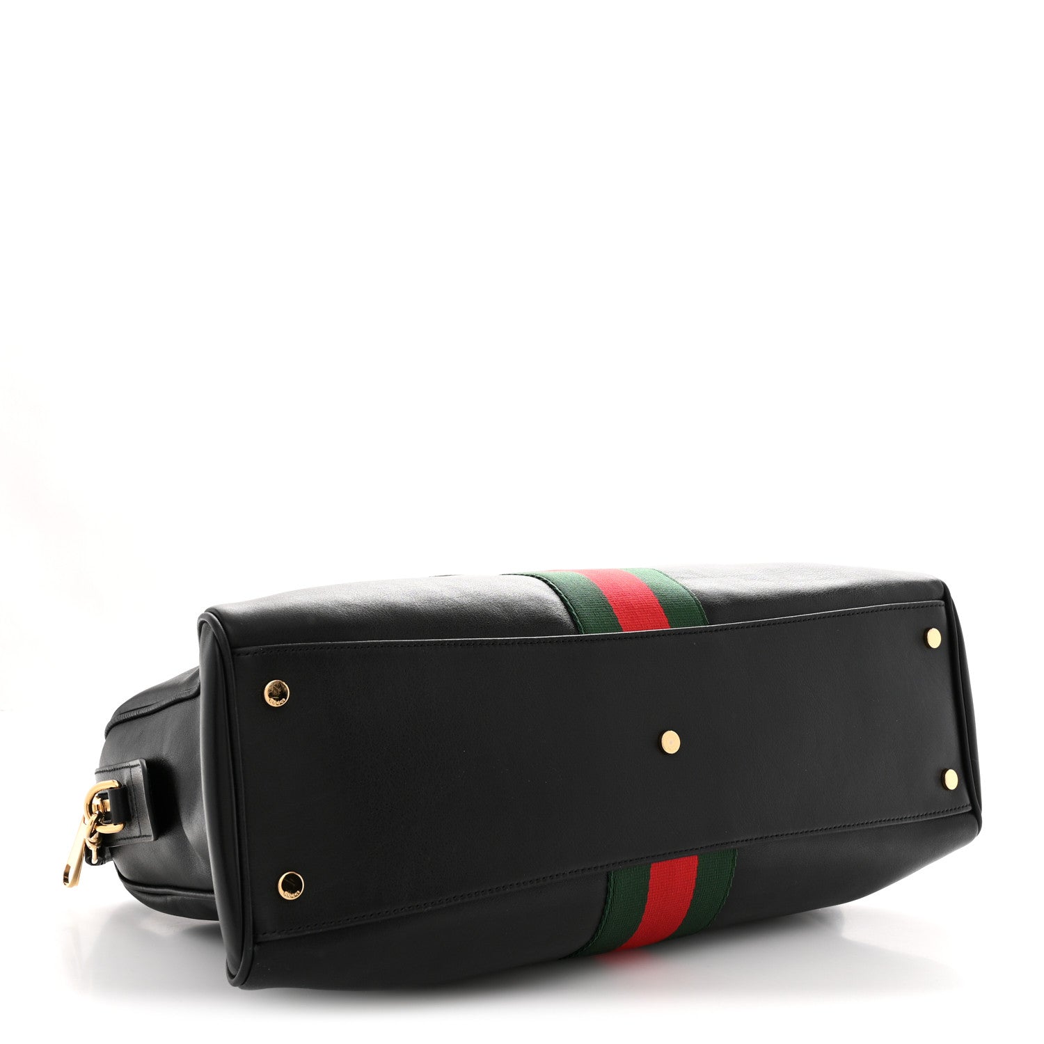 Gucci Calfskin Web Large Borsetto Boston Black 4 of 10