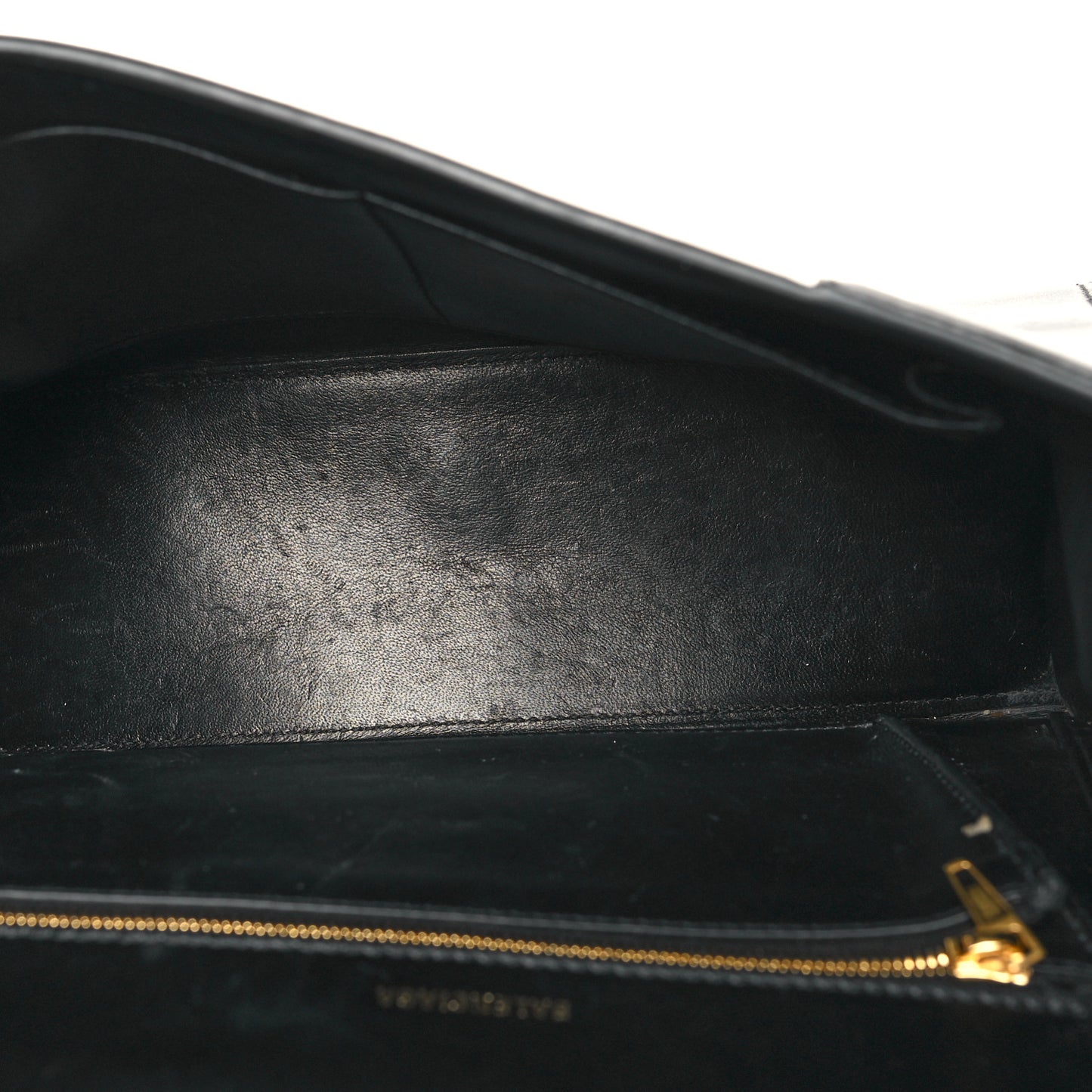 Shiny Box Calfskin Medium Hourglass Top Handle Bag Black