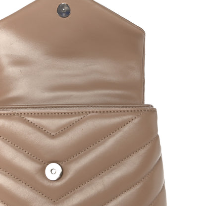 Saint Laurent Calfskin Y Quilted Monogram Toy Loulou Crossbody Bag Latte 11 of 12