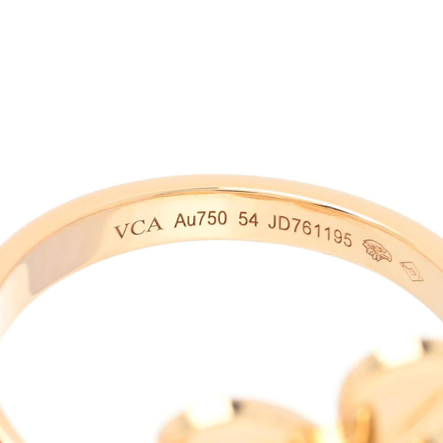 18K Yellow Gold Diamond Frivole Between The Finger Ring 54 7