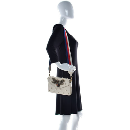 Gucci Nappa Pearl Studded Mini Queen Margaret Broadway Shoulder Bag Mystic White 2 of 11