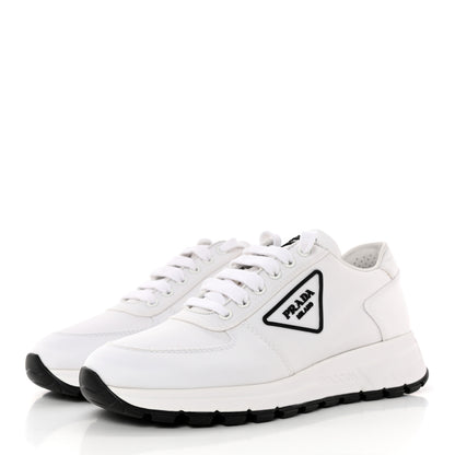 Prada Re-Nylon Triangle Logo Womens Prax 01 45mm Sneakers 38.5 White Black 3 of 12