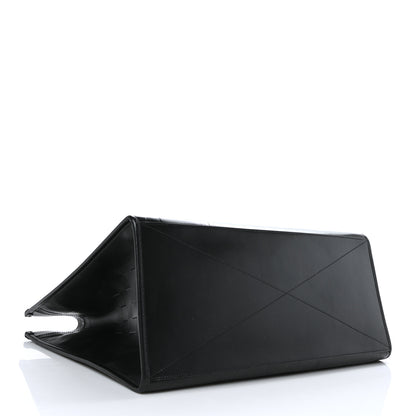 Burberry Calfskin Denny Check Embossed Tote Black 4 of 8
