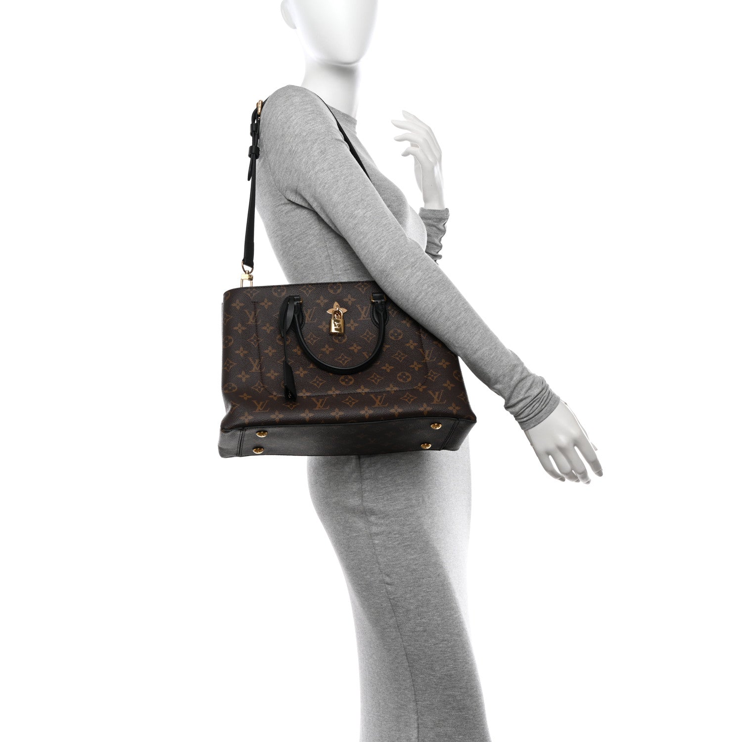 Louis Vuitton Monogram Flower Tote Black 2 of 9
