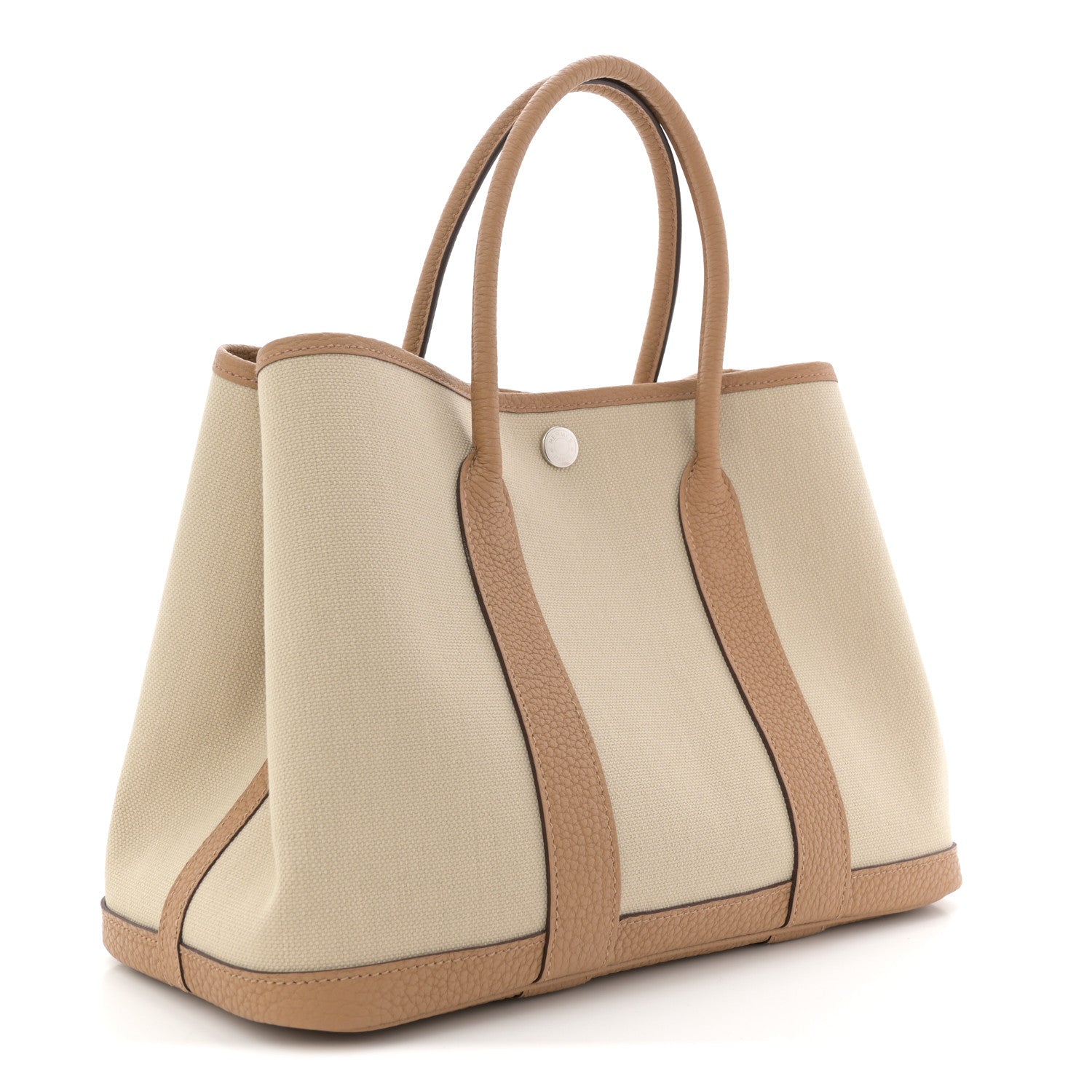 Hermes Toile Militaire Vache Country Garden Party 30 TPM Tote Beton Biscuit 3 of 10