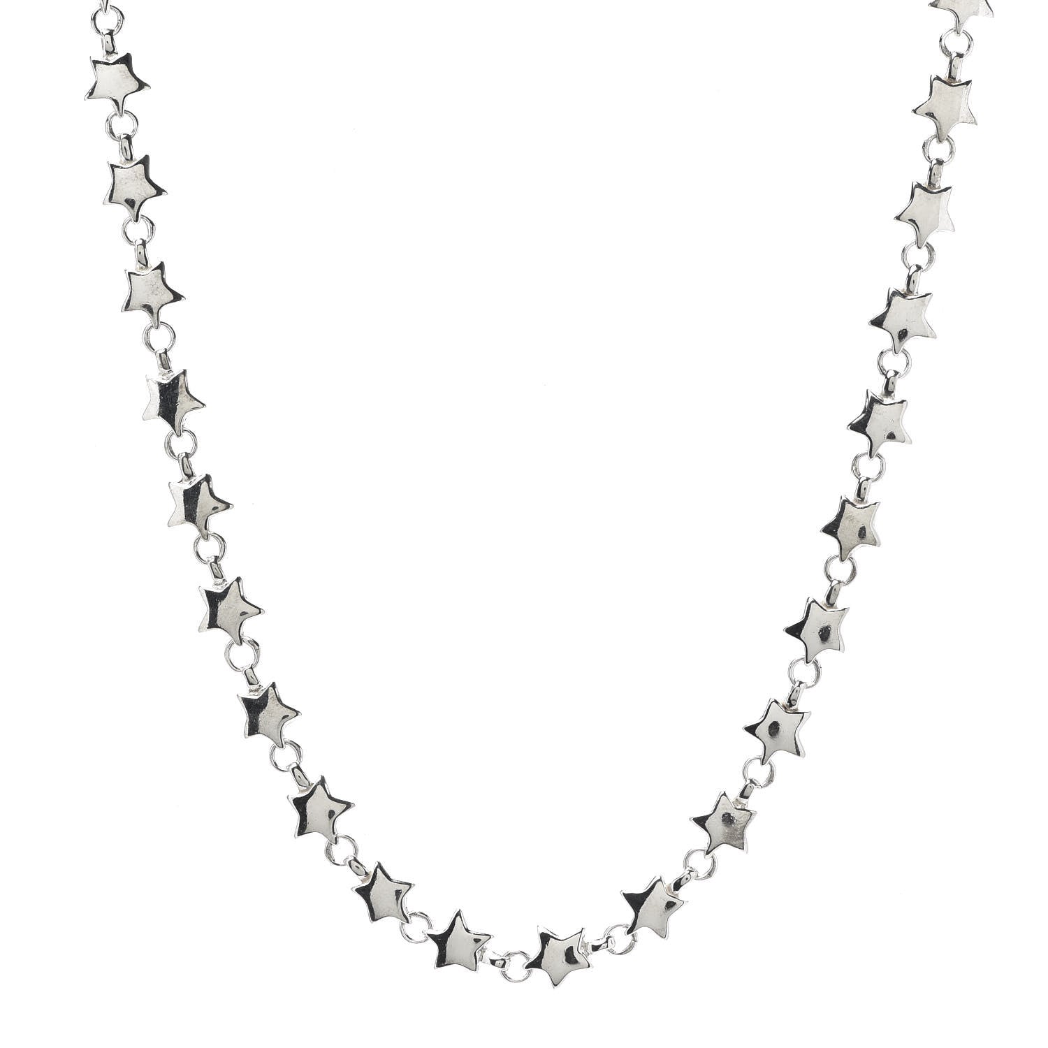 Tiffany Sterling Silver Star Link Necklace 619448 – FASHIONPHILE
