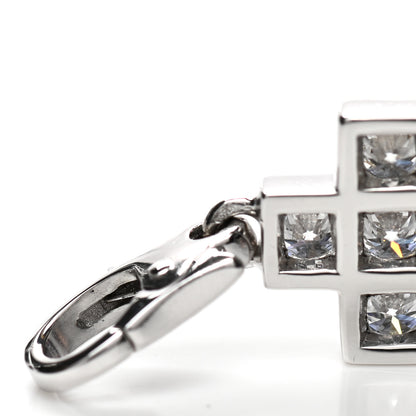 Cartier 18K White Gold Diamond .84ctw Cross Charm Pendant 8 of 8