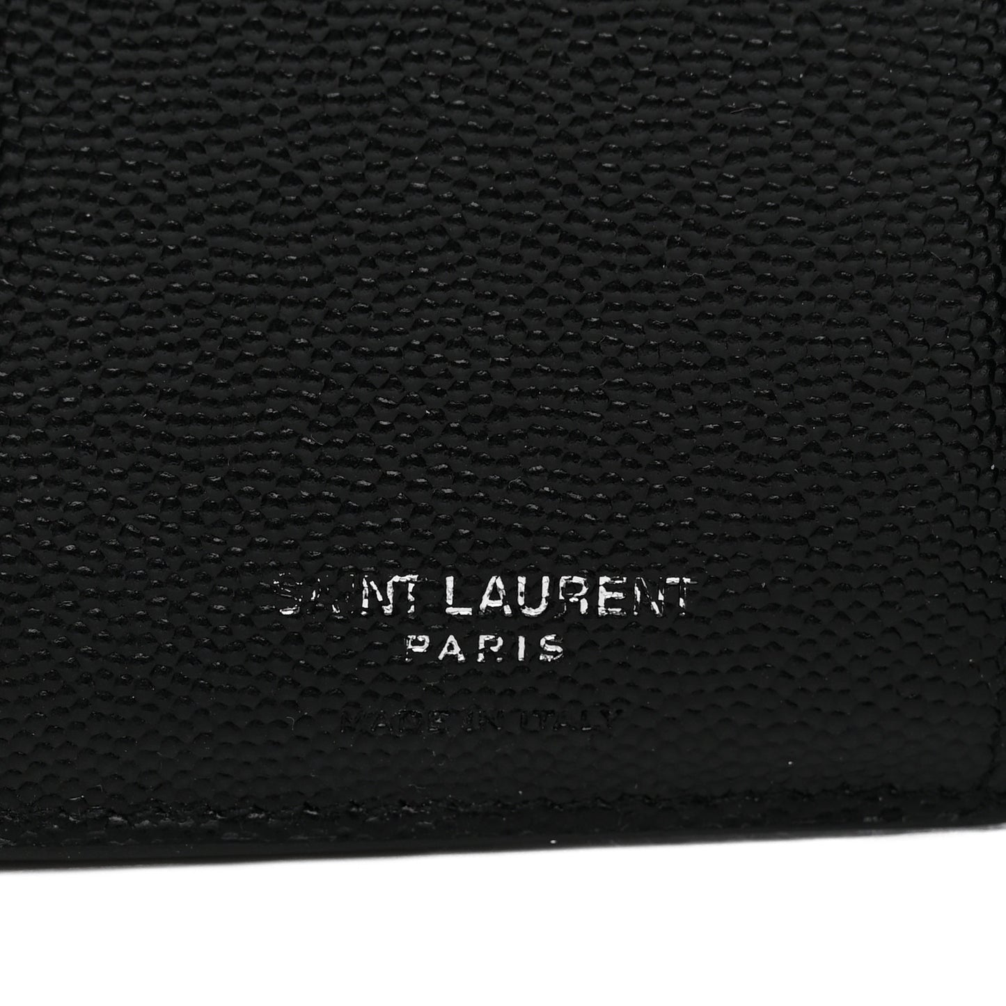 Grain De Poudre Matelasse Chevron Monogram Compact Tri Fold Wallet Black