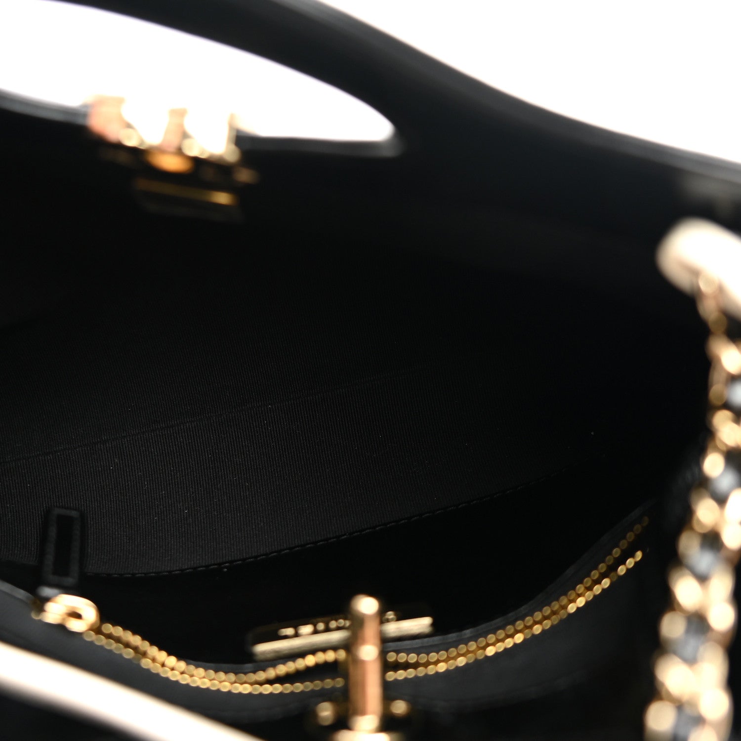 Chanel Patent Calfskin Quilted Mini 31 Shopping Bag White Black 5 of 10