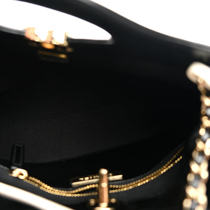 Chanel Patent Calfskin Quilted Mini 31 Shopping Bag White Black 5 of 10