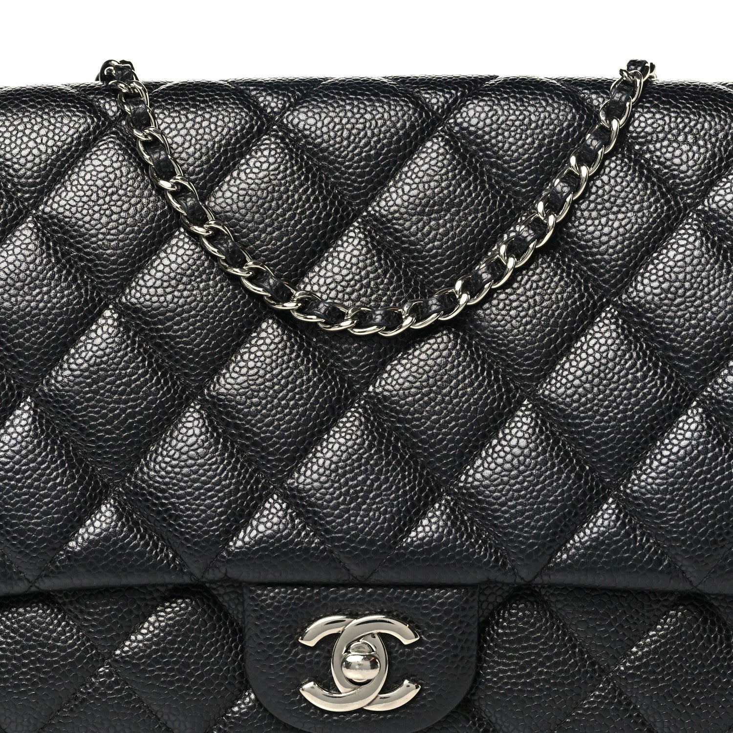Chanel Caviar Quilted Clutch With Chain Flap Black 8 of 10