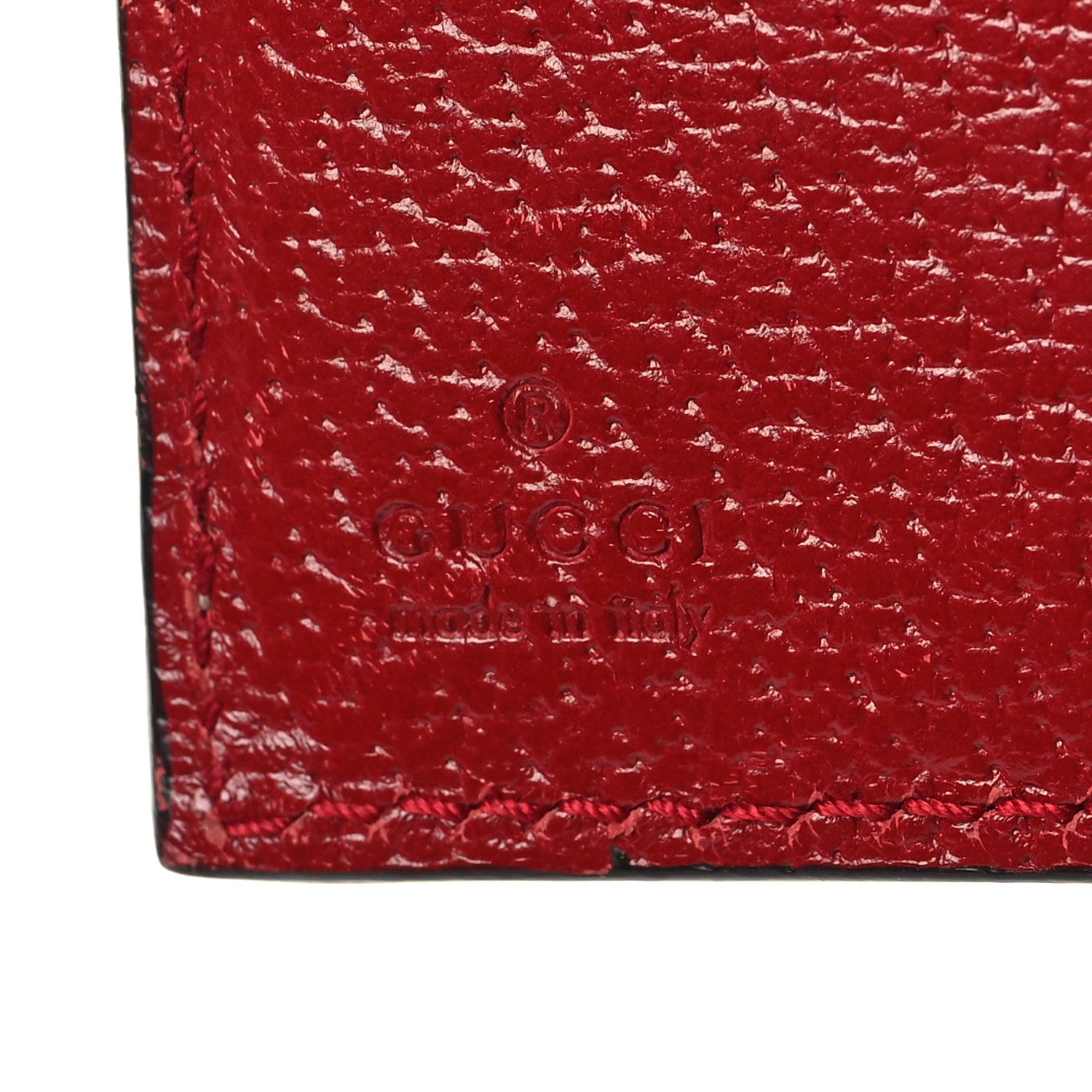 Gucci GG Supreme Monogram Tian French Flap Wallet Beige Multicolor Red 7 of 11