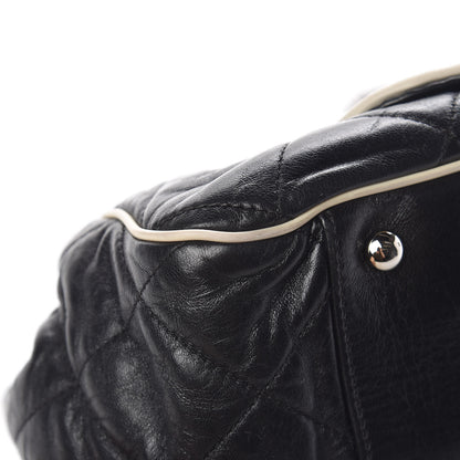 Chanel Lambskin Quilted East West Accordion Flap Black 15 of 19