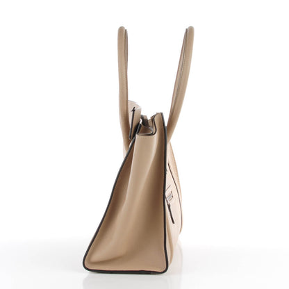 Celine Drummed Calfskin Shoulder Luggage Dune 4 of 9