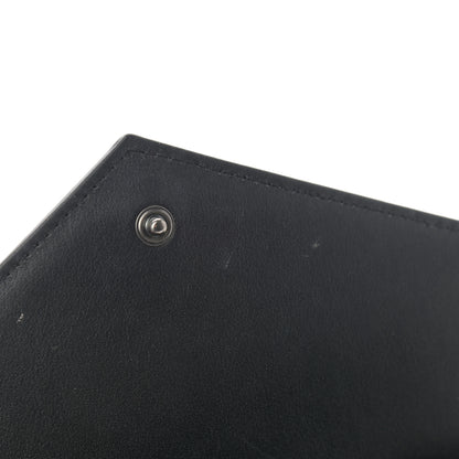 Saint Laurent Patent Matelasse Chevron Monogram Chain Wallet Black 10 of 10