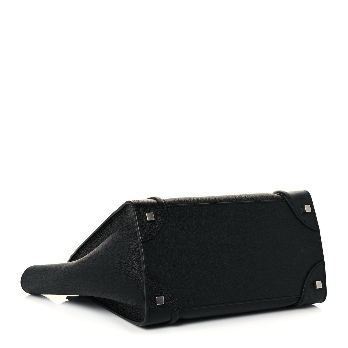 Drummed Calfskin Mini Luggage Black