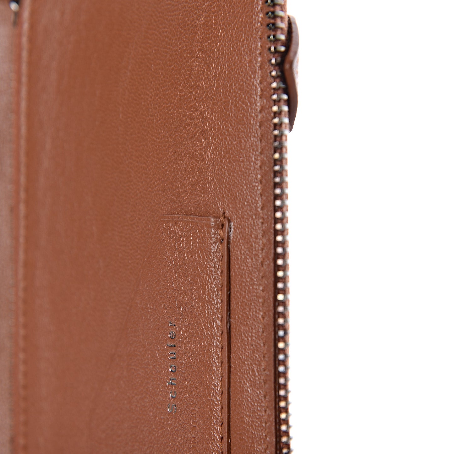 Lambskin PS1 Large Zip Around Wallet Saddle