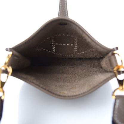 Hermes Taurillon Clemence Amazone Evelyne TPM Etoupe Bleu Indigo 5 of 11