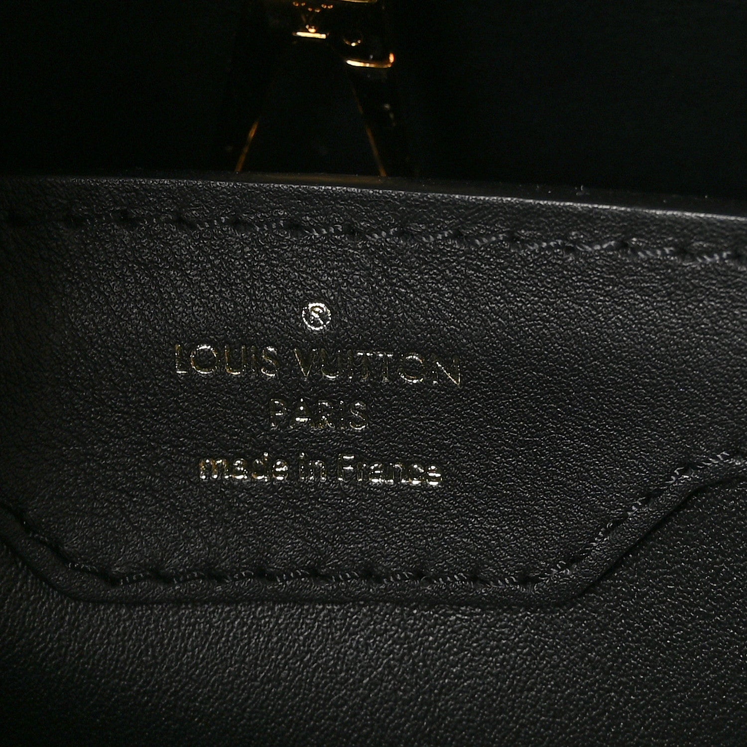 Louis Vuitton Raffia Calfskin Capucines MM Black Ecru 6 of 11