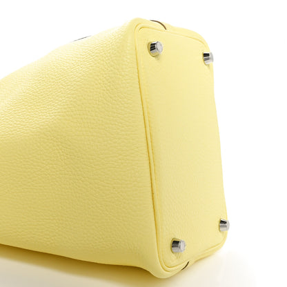 Hermes Taurillon Clemence Picotin Lock 18 PM Limoncello 8 of 9