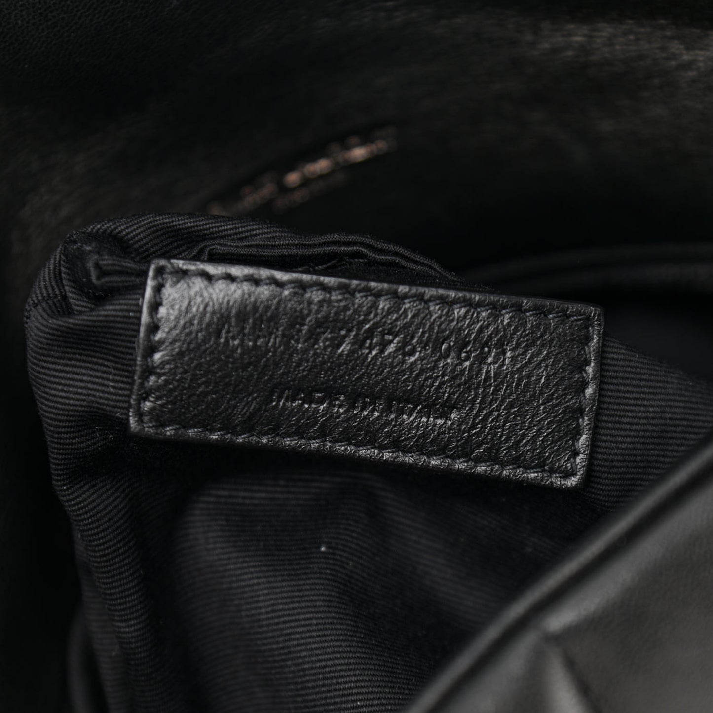 Lambskin Quilted Small Loulou Puffer Monogram Chain Satchel Black