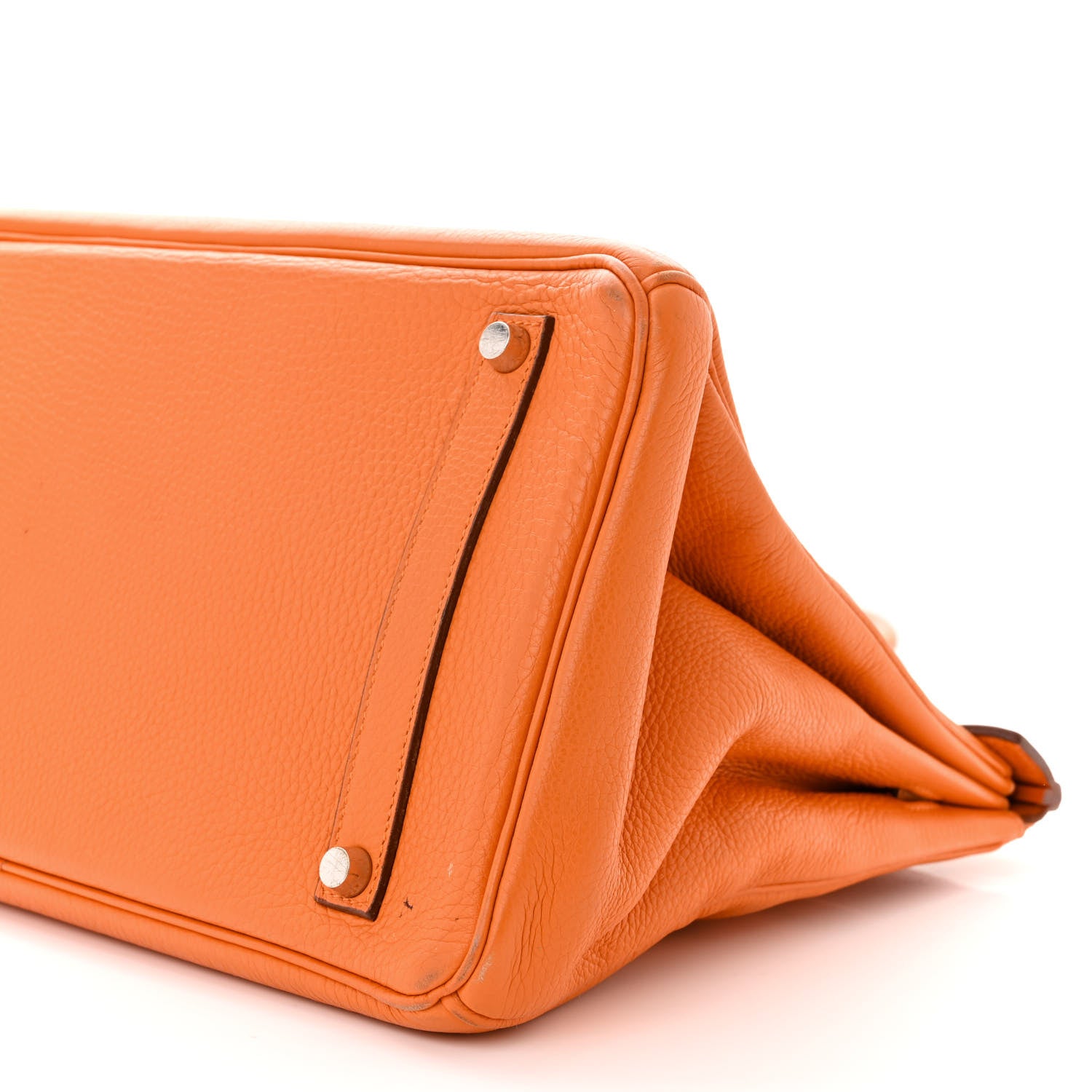 Hermes Taurillon Clemence Birkin 35 Orange 9 of 16