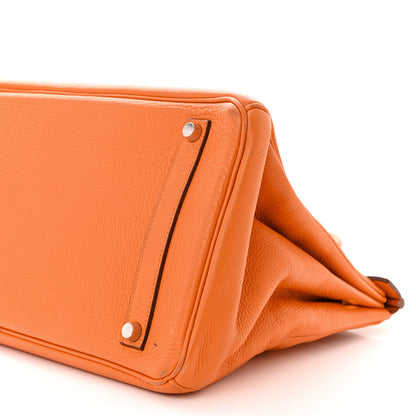 Hermes Taurillon Clemence Birkin 35 Orange 9 of 16