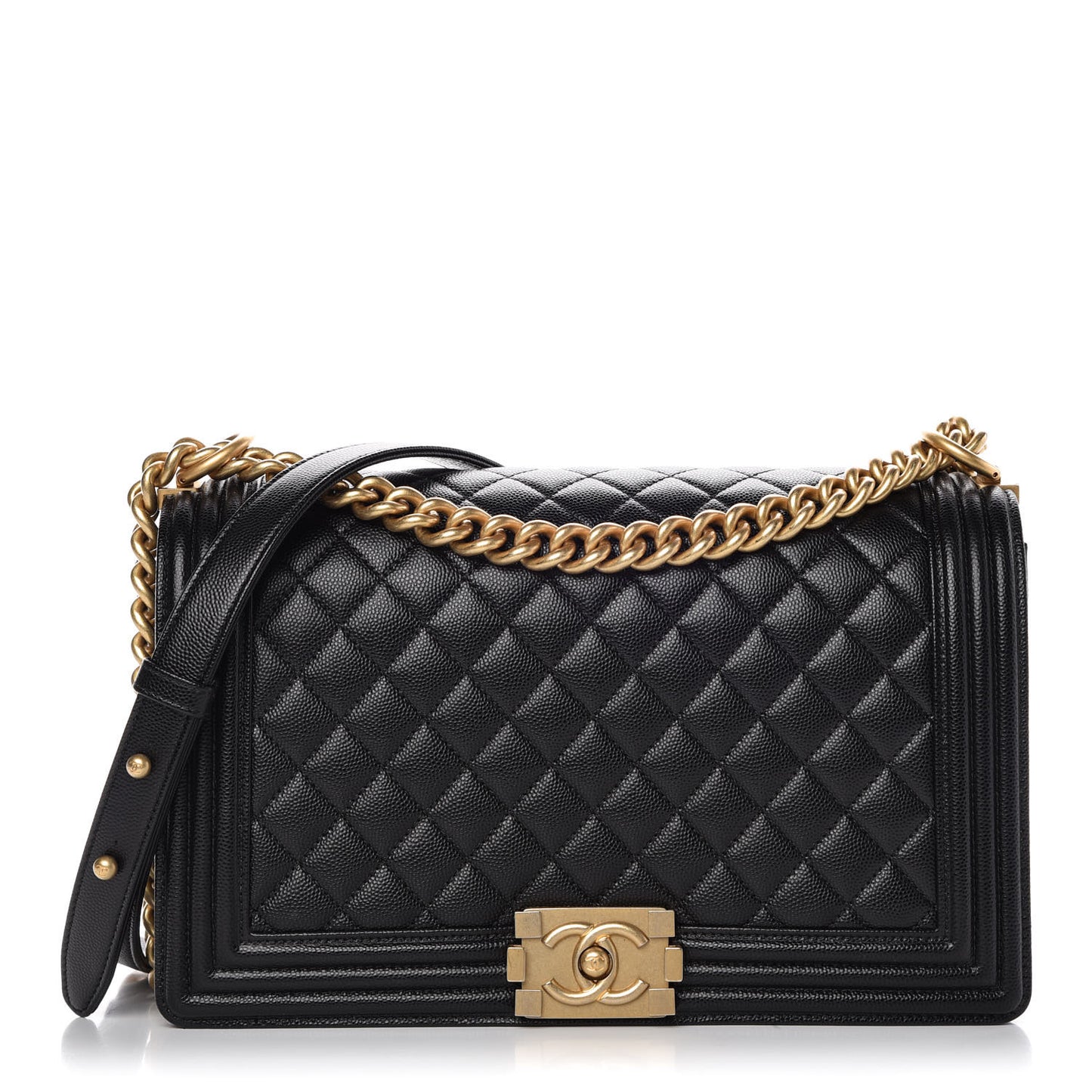 Caviar Quilted New Medium Boy Flap Black