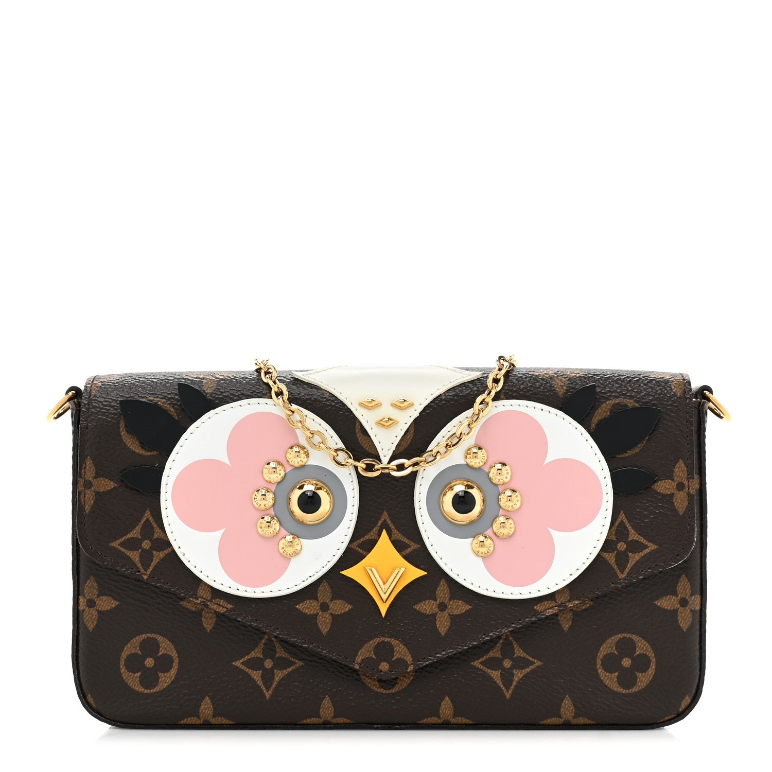 Louis Vuitton Monogram Lovely Birds Pochette Felicie Chain Wallet 1 of 13