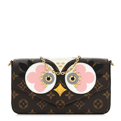 Louis Vuitton Monogram Lovely Birds Pochette Felicie Chain Wallet 1 of 13