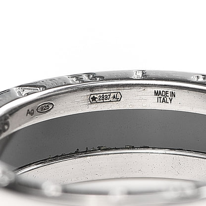 Bulgari Sterling Silver Ceramic Save The Children One-Band Ring 56 7.5 5 of 7