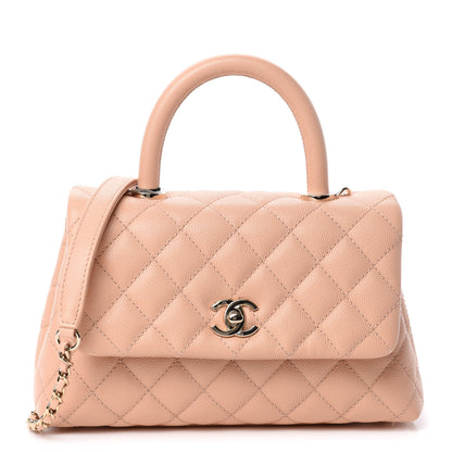 Chanel Caviar Quilted Mini Coco Handle Flap Light Pink 1 of 10