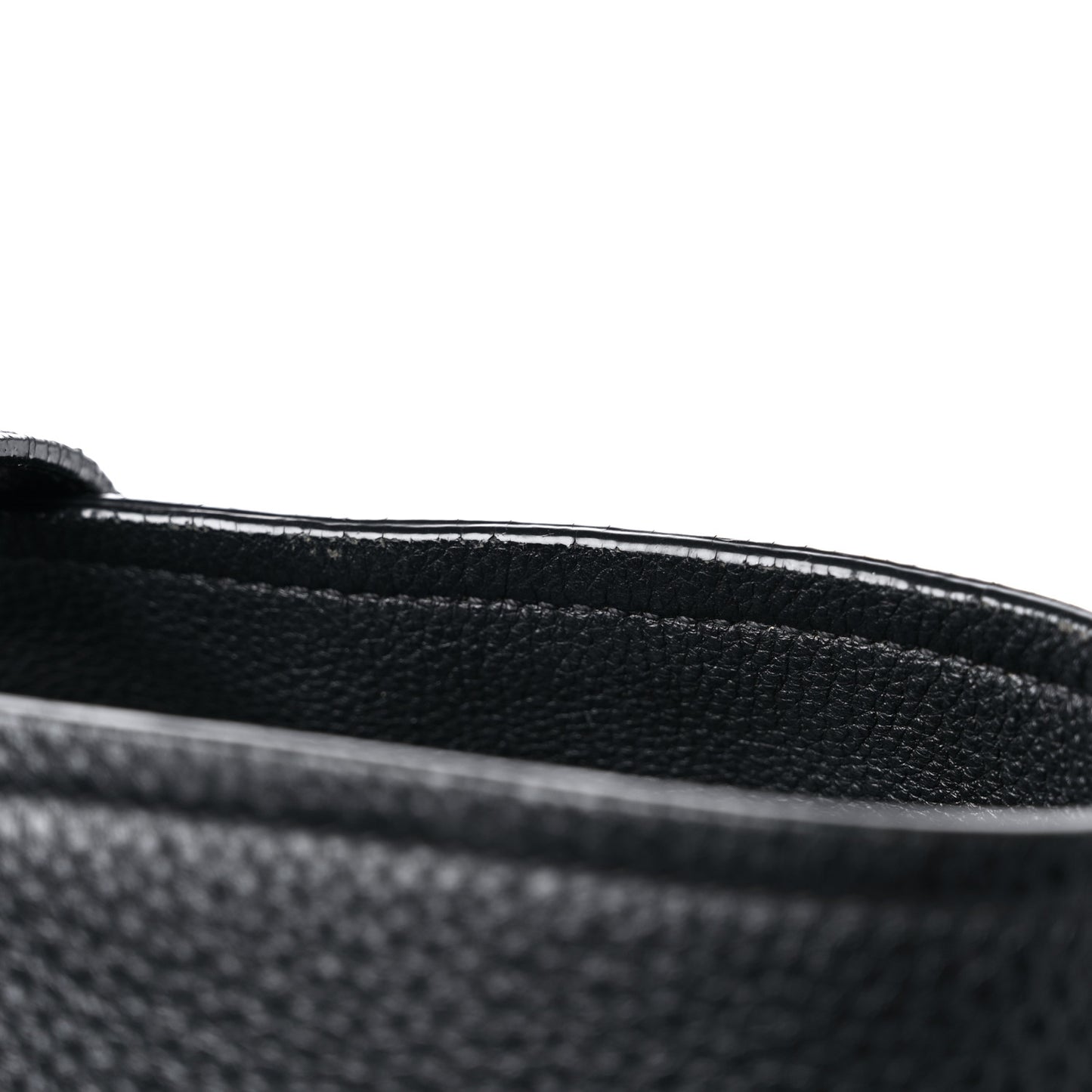 Vitello Daino Pocket Shopping Tote Black