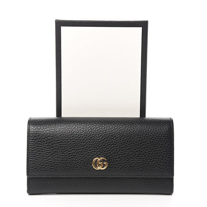 Gucci Dollar Calfskin GG Marmont Continental Wallet Black 9 of 9