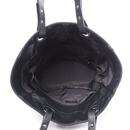 Chanel Coated Canvas Quilted Large Paris Biarritz Tote Black 4 of 9