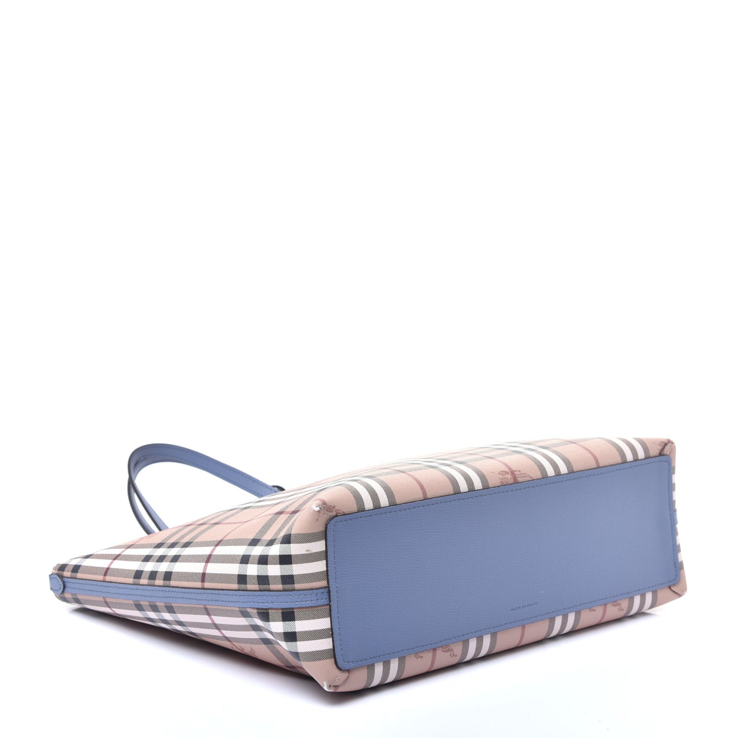 Calfskin Haymarket Check Medium Reversible Tote Blue