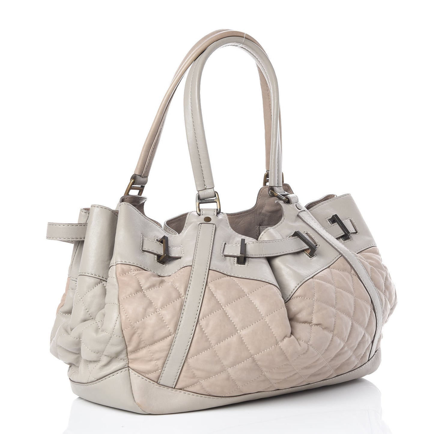 Lambskin Quilted Enmore Tote Grey