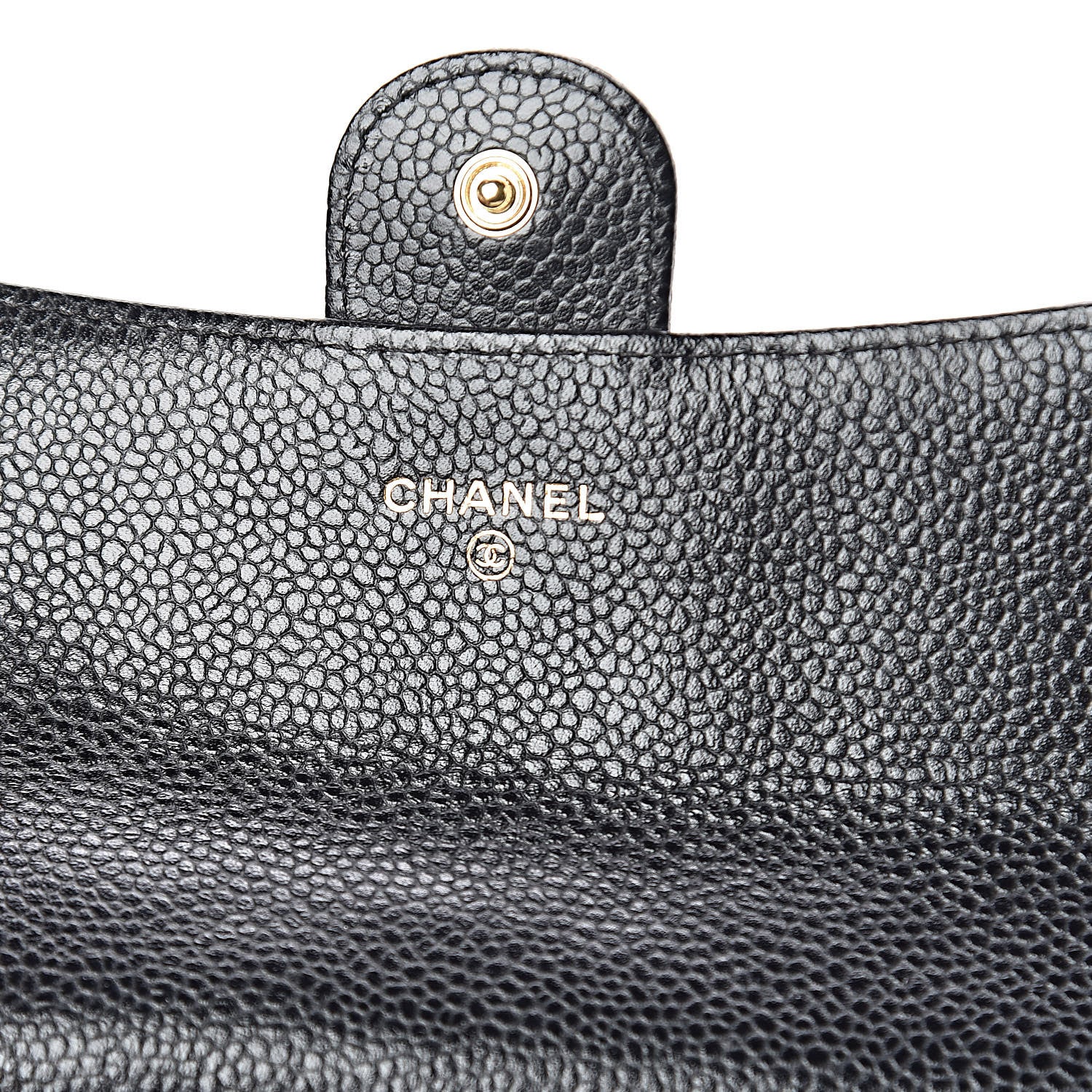 Chanel Caviar Quilted Large Gusset Flap Wallet Black 7 of 14
