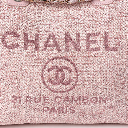Chanel Straw Lurex Large Deauville Tote Pink 10 of 10