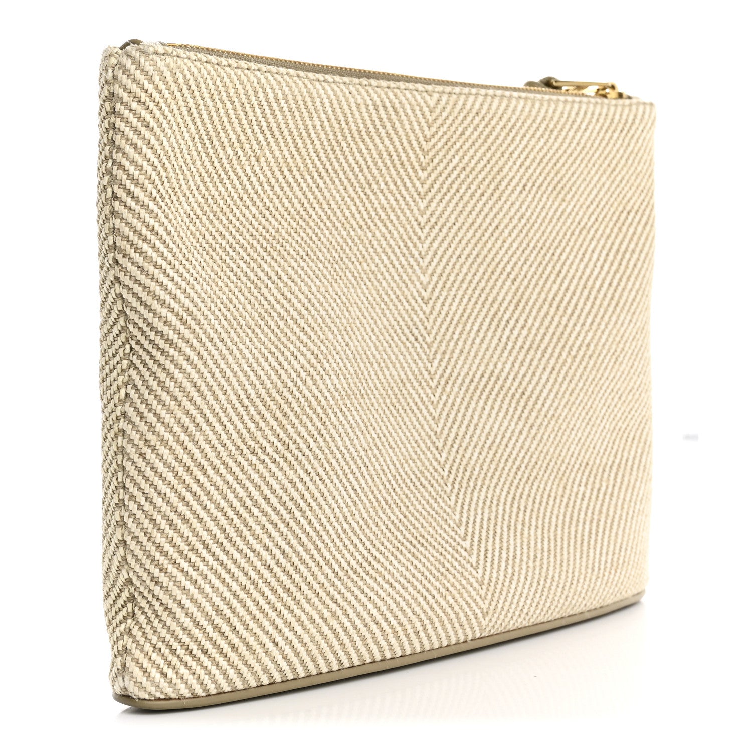 Loewe X PAULA'S IBIZA Canvas Floral Embroidered Oblong Pouch Ecru Multicolor Ecru 3 of 8
