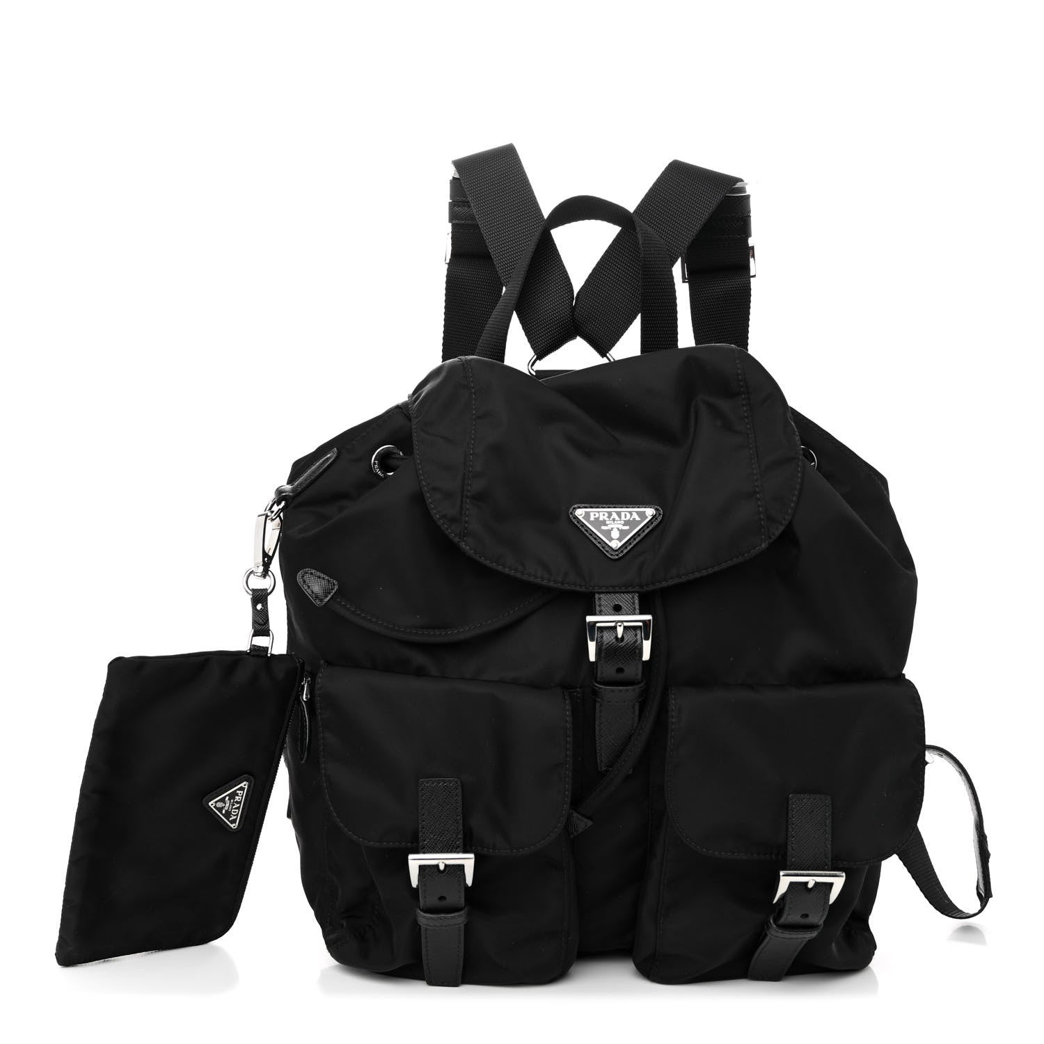 Prada Re-Nylon Saffiano Medium Backpack Black 1 of 9