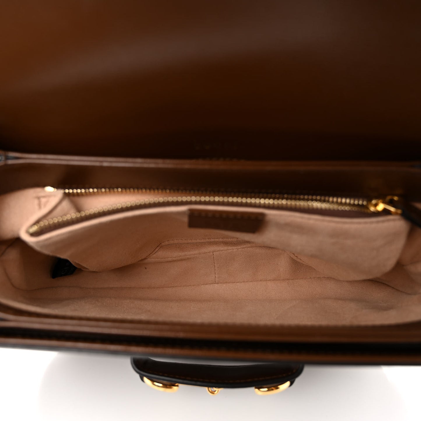 Azalea Calfskin Horsebit 1955 Shoulder Bag Brown Sugar