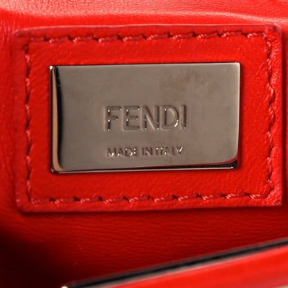 Fendi Nappa Mini Peekaboo Iconic Satchel Papavero 5 of 12
