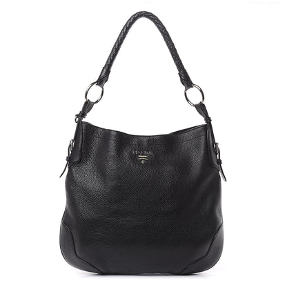 Prada Vitello Daino Hobo Black 1 of 10