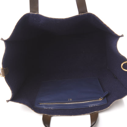 Fendi X FILA Glazed Fabric FF 1974 Mania Shopping Tote Bag Mogano Panna Blueberry 6 of 11