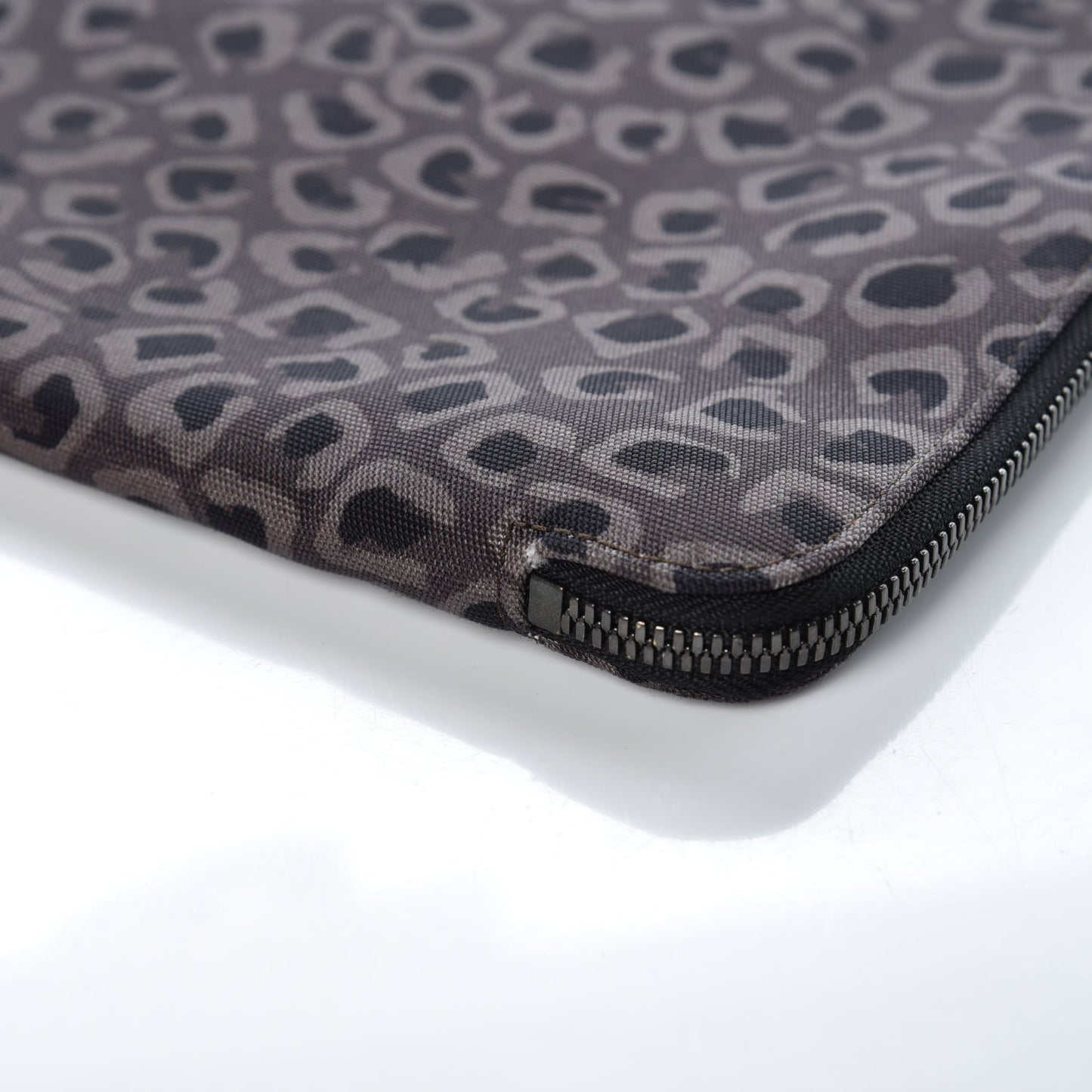 Canvas Animal Print Document Case Brown