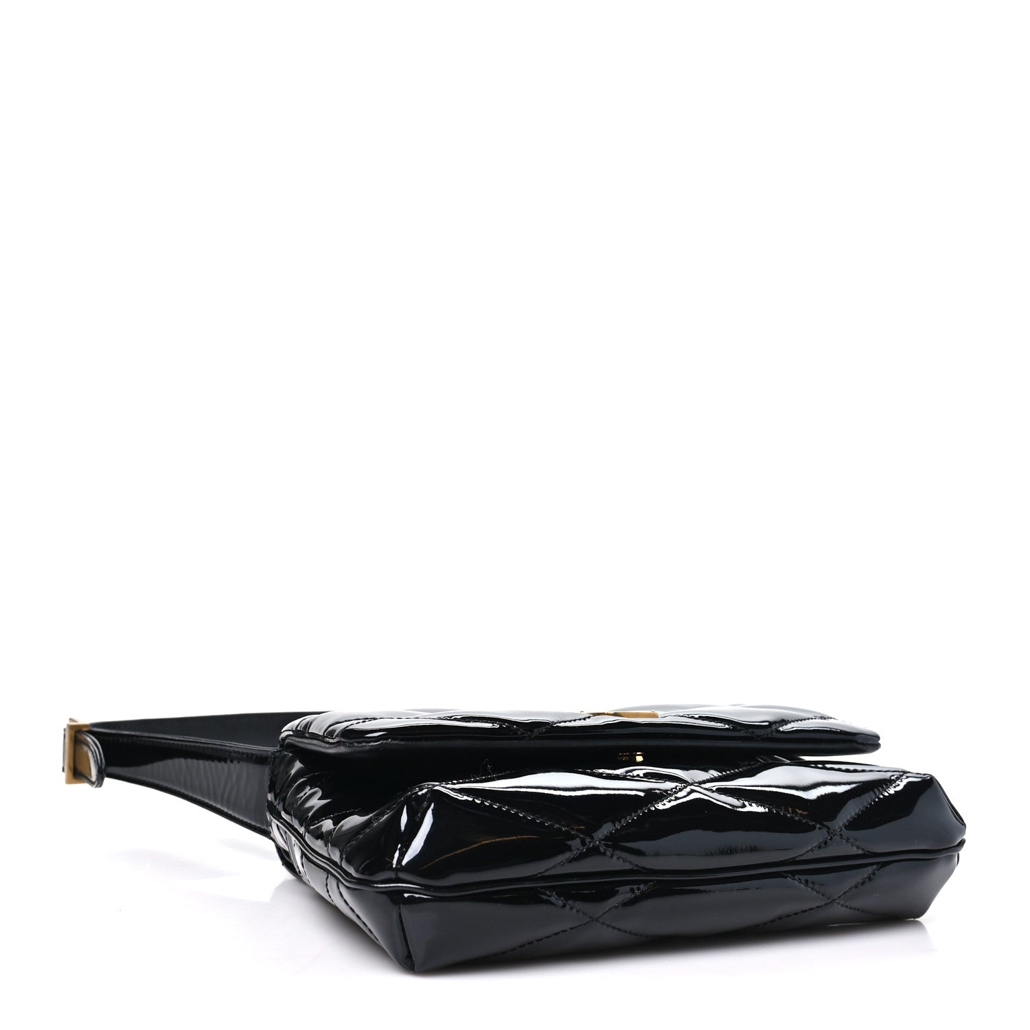 Saint Laurent Patent Quilted Le 57 Diamond Shoulder Bag Black 4 of 10