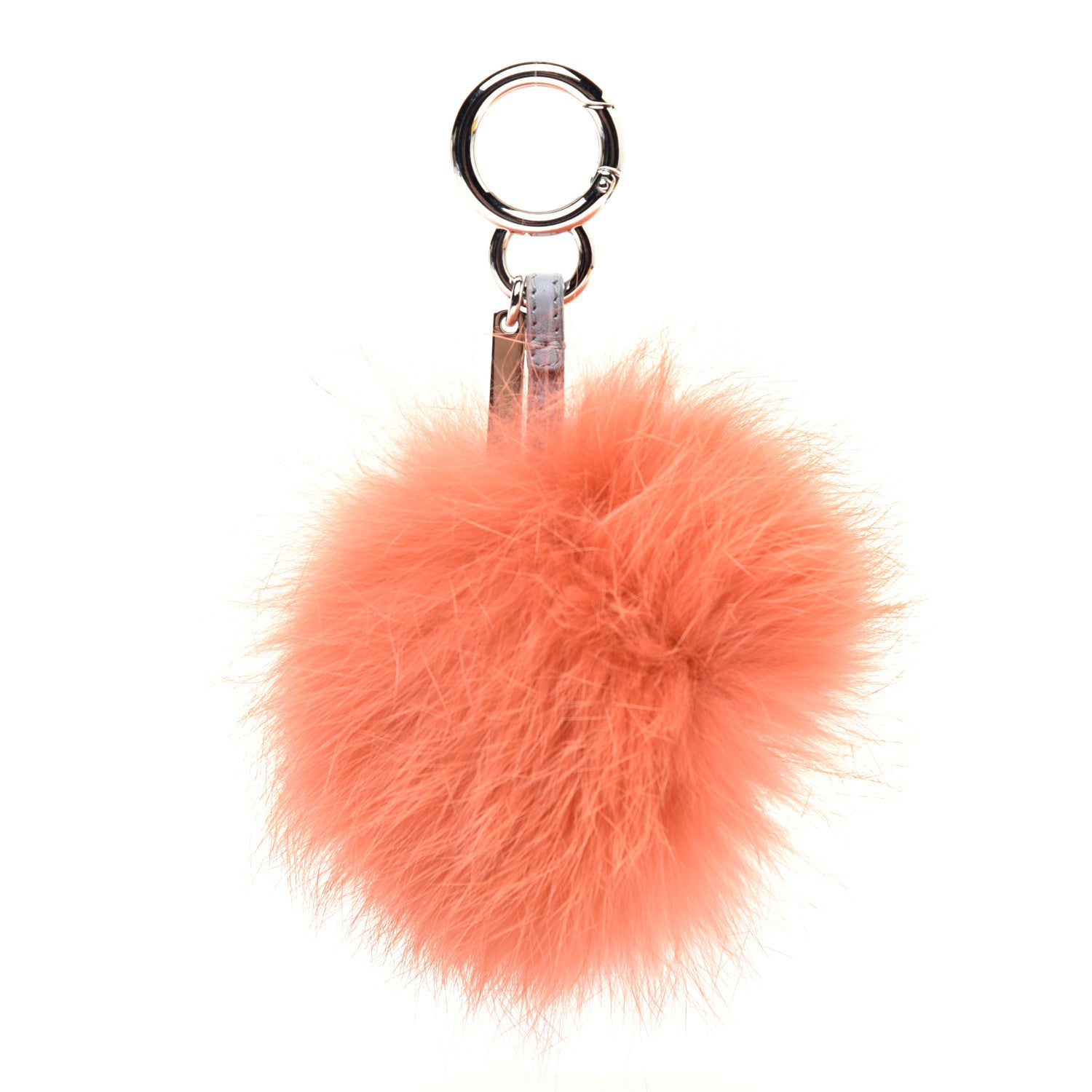 Fendi Fox Mink Rabbit Fur Vitello Dolce Mini Monster Bag Bug Charm Flamingo Multicolor 3 of 5